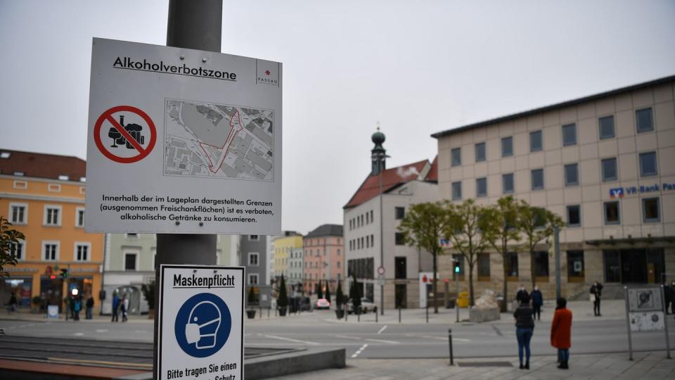 In Passau gelten wegen der hohen Corona-Zahlen strenge Ausgangsbeschränkungen.