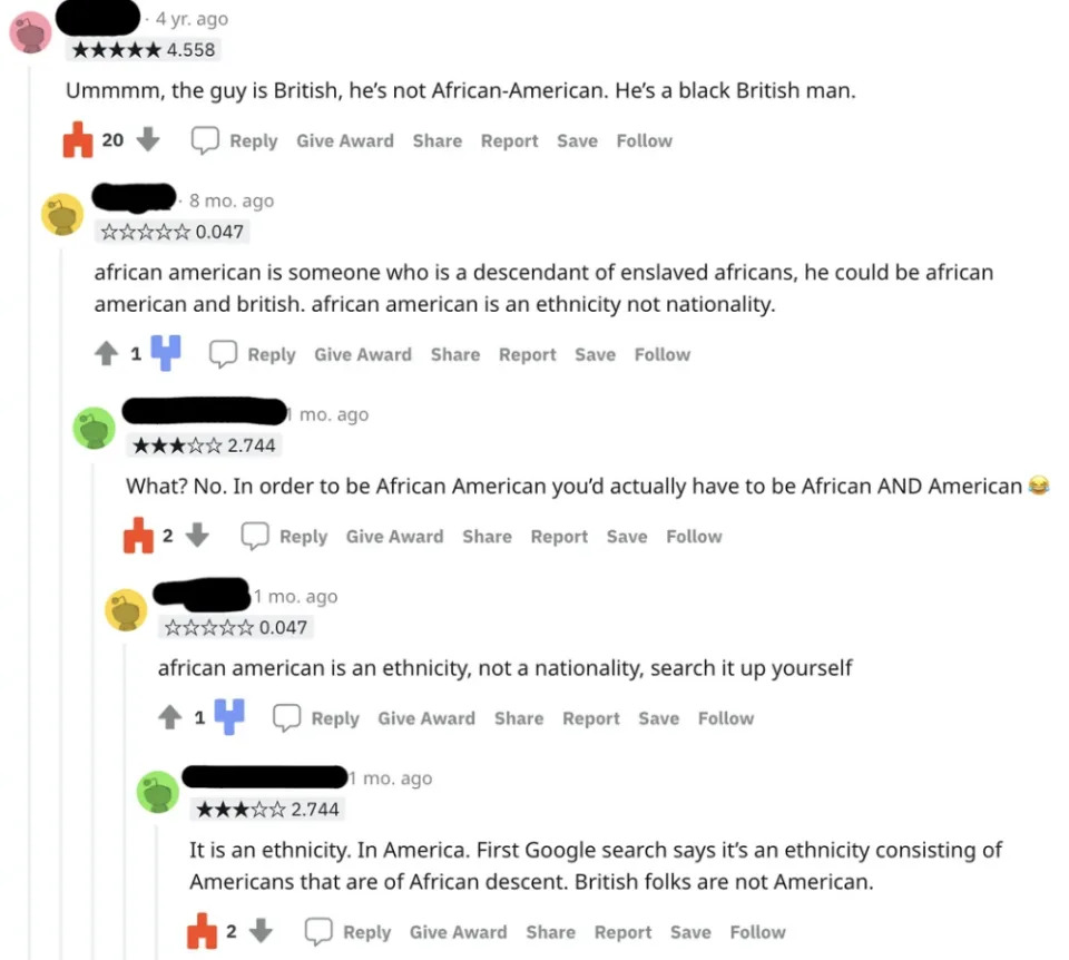 african american is an ethnicity not a nationality search it up yourself