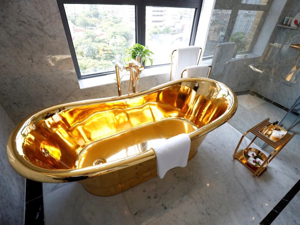 vietnam dolce hotel fully gold plated