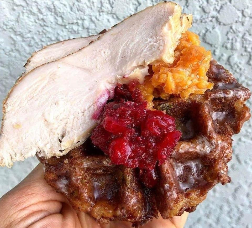 Five-O Donut Co.'s famed Food Coma Wonut is only available Thanksgiving Day at select shops.