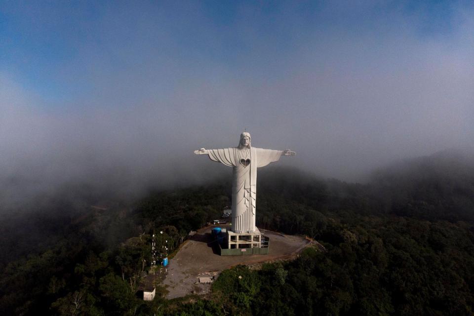 Christ the Redeemer was the fourth most Googled cultural attraction. (AFP via Getty Images)