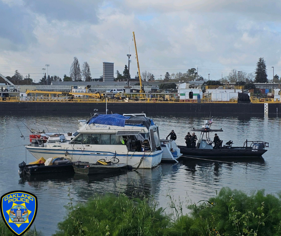 Oakland police arrest alleged burglars as part of ongoing crackdown of seafaring bandits in the Oakland-Alameda Estuary.