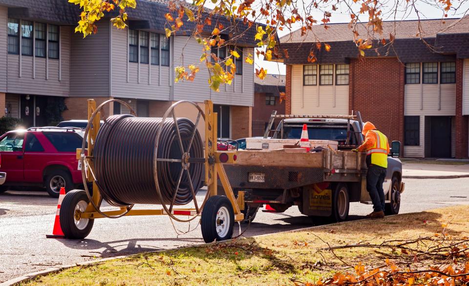 In December 2020, a major internet service provider installed a fiber optic line near the Oak Grove neighborhood in Oklahoma City. Even after that installation, some area homes and businesses were without access to high-speed internet.