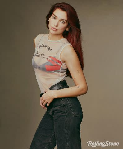 <p>Michael Bailey-Gates</p> Dua Lipa in the February 2024 issue of 'Rolling Stone'