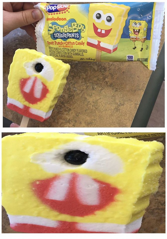 <p><span>Spongebob oder doch der Sponge-Zyklop? Mit der Vorlage hat dieses Eis nun wirklich nichts gemeinsam… (Foto: Reddit, CrispyVan)</span> </p>