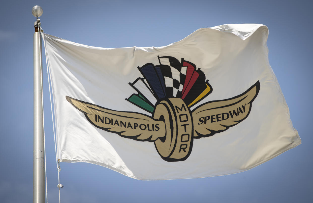 An Indianapolis Motor Speedway flag