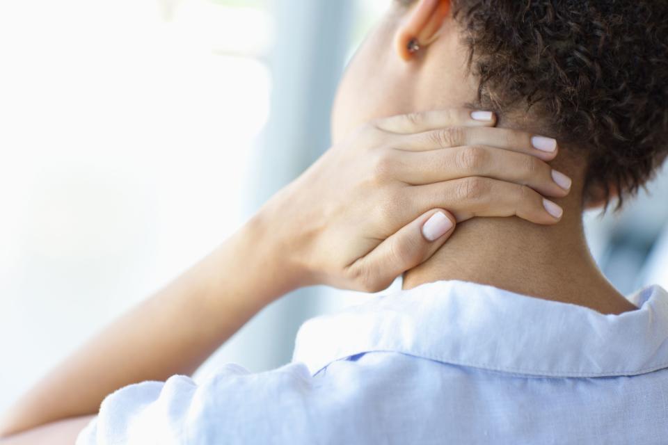 <p>The pain in your neck that you attributed to long hours at the computer could actually be a symptom of stress. </p><p>"Stress definitely affects our musculoskeletal system, resulting in tight, contracting muscles and/or spasms in muscles," notes Dr. Lombardo. "It gets us ready for fight-or-flight, although unlike our cavewomen ancestors, we don't actually need our bodies to react like this."</p><p>If you're experiencing what you believe to be stress-related muscle symptoms, try this exercise: Take 5 to 10 deep breaths and focus on relaxing the tense area of your body, says Dr. Lombardo. For the neck, try gentle neck rolls or enlist your husband to give you a quick shoulder rub.</p>