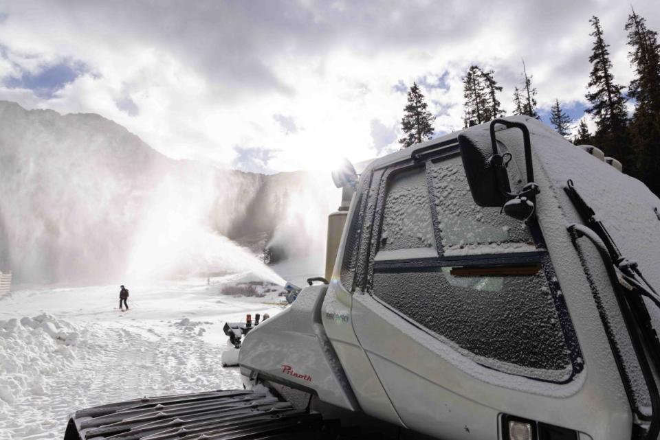 Snowcats and snow guns: key tools in A-Basin's arsenal.<p>Lucas Herbert, Arapahoe Basin Ski Area</p>