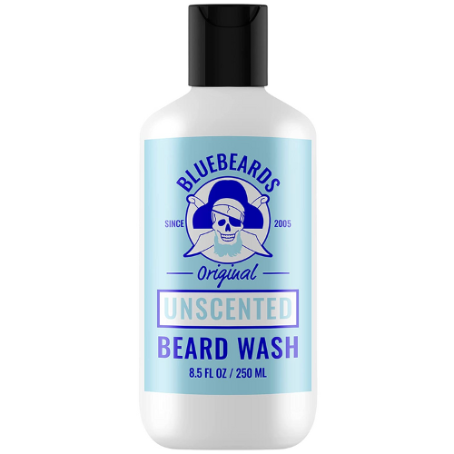 BlueBeards Unscented beard wash against white background