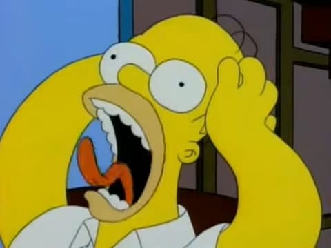 Homer screaming in "The Simpsons."