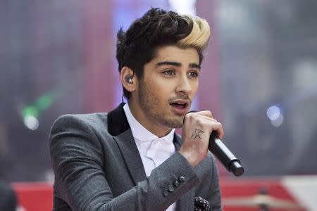 Zayn Malik performs with his band "One Direction" on NBC's Today show in New York November 13, 2012. REUTERS/Andrew Burton
