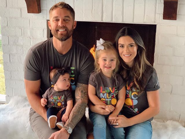 Brett Young Instagram Brett Young and his wife Taylor Mills Young with their kids, daughters Presley and Rowan.