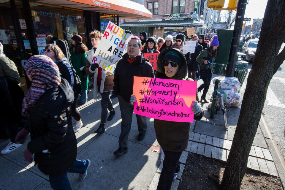 Activists hold Martin Luther King Day marches