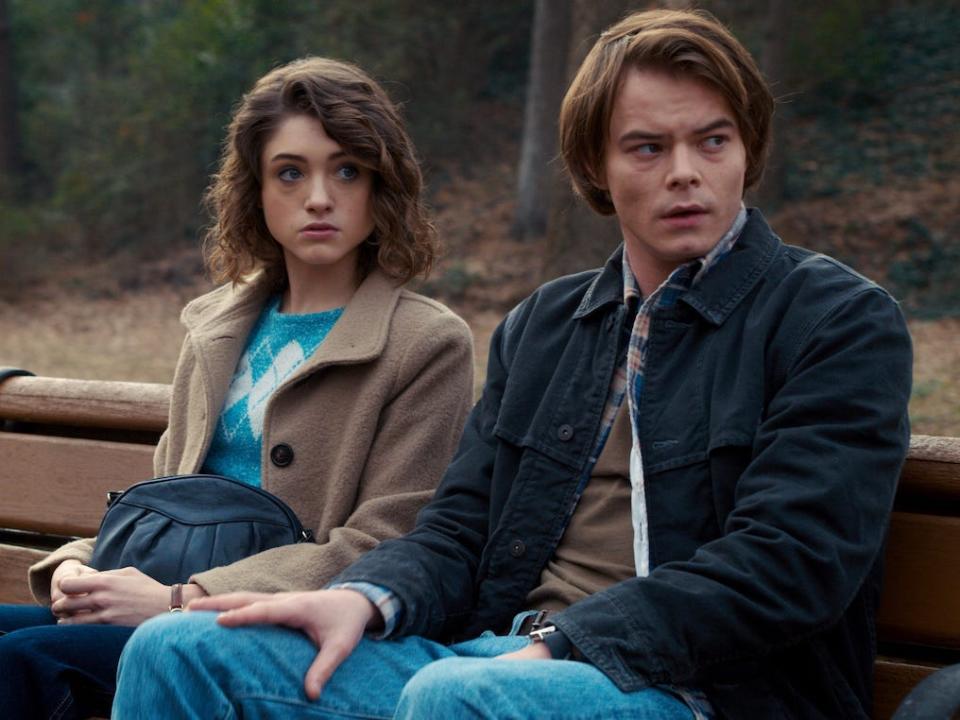 Natalia Dyer and Charlie Heaton