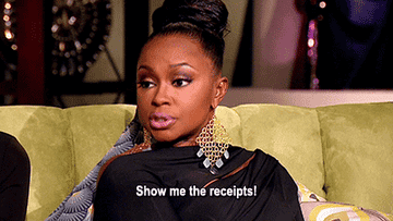 Phaedra Parks saying "show me the receipts"