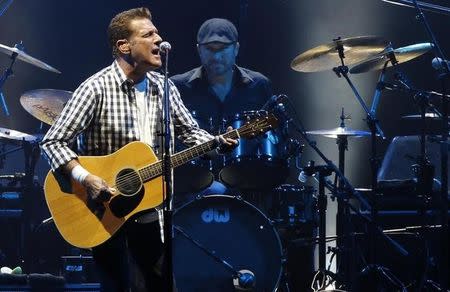 FILE PHOTO - Glenn Frey of the rock group 'The Eagles' performs at a concert in honour of Monaco's Prince Albert II and his fiancee Charlene Wittstock at the Stade Louis II stadium in Monaco June 30, 2011. REUTERS/Benoit Tessier