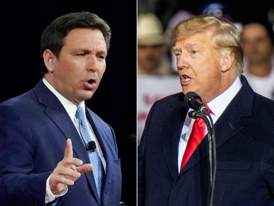 Ron DeSantis is the second most popular Republican leader. Donald Trump has noticed. (AP)