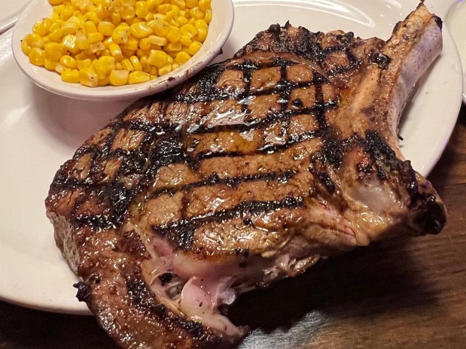 A bone-in ribeye at Texas Roadhouse