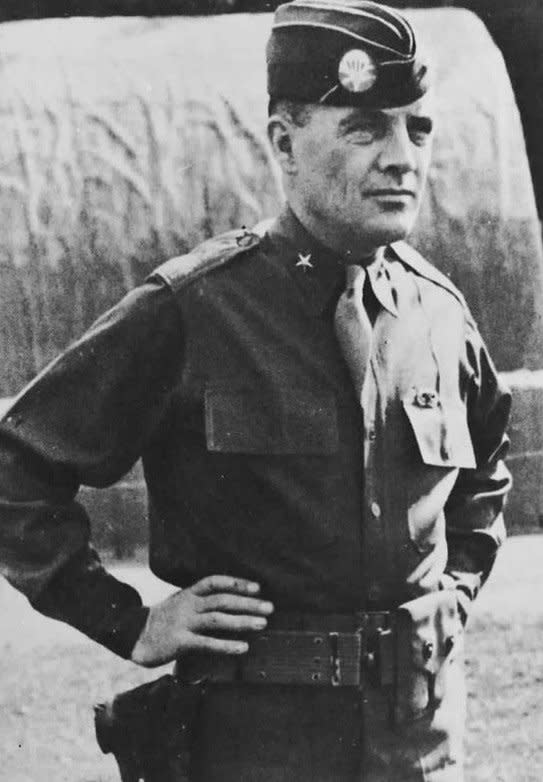 On December 22, 1944, ordered to surrender by Nazi troops who had his unit trapped south of Bastogne, Belgium, during the Battle of the Bulge, Gen. Anthony McAuliffe of the U.S. 101st Airborne Division replied with one word: "Nuts!" File Photo courtesy of the U.S. Army