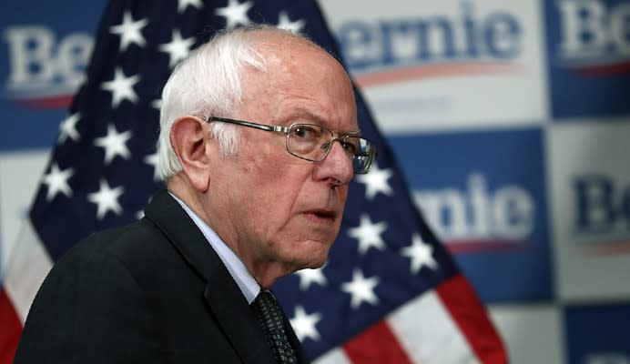 Sen. Bernie Sanders' campaign said he was reevaluating his bid, but gave no indication he was considering imminently exiting the race.