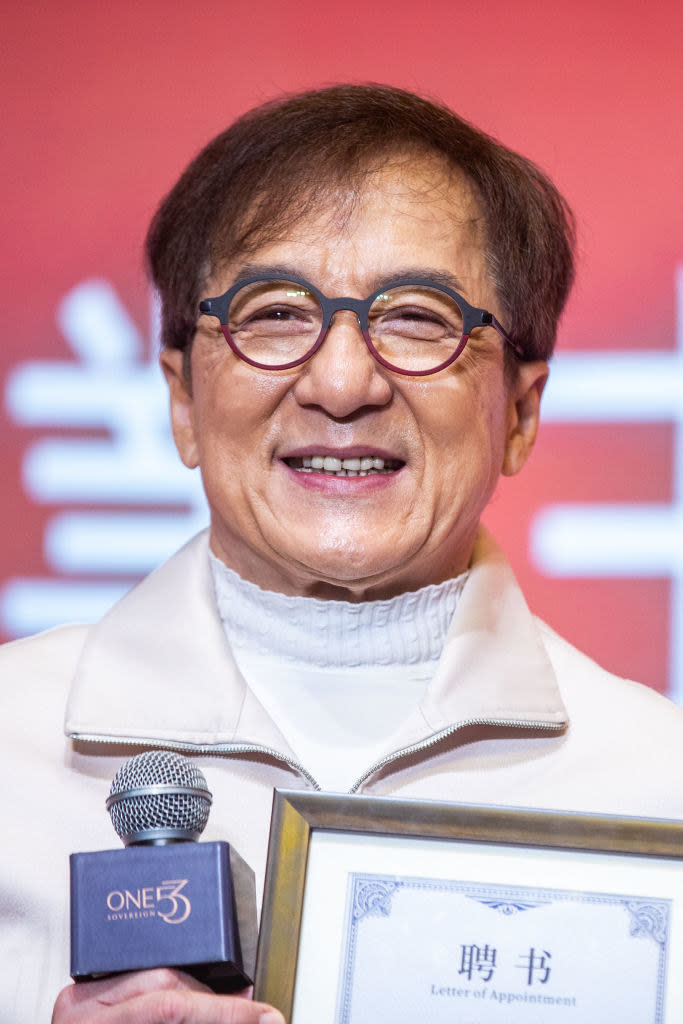 A closeup of Jackie Chan