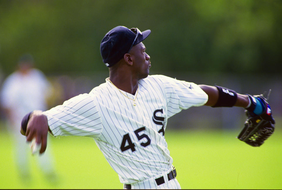 After retiring from basketball, Michael Jordan decided to give baseball a try, and signed up with the Birmingham Barons in the minor leagues. (Getty Images)