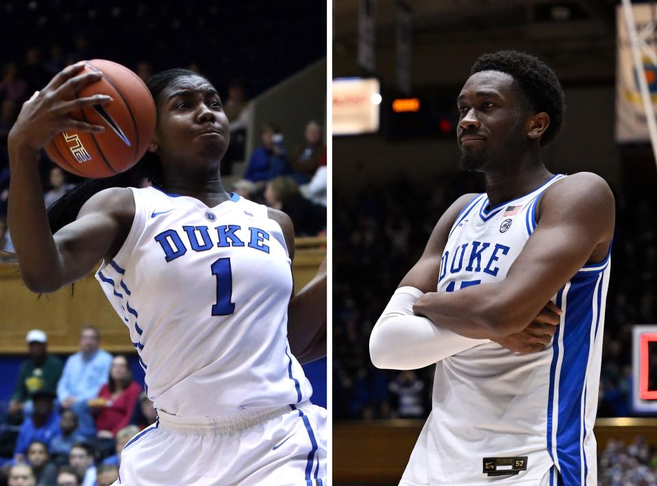 Elizabeth Williams (left) and Mark Williams at Duke.