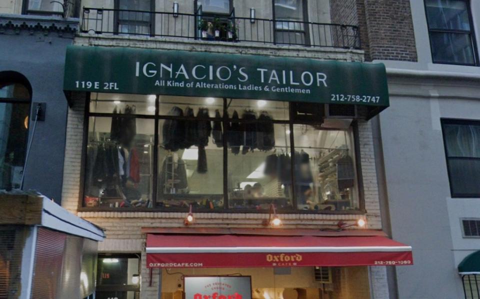 Ignacio’s Tailor shop on East 60th Street issued a groveling apology and a manager said he called the cops, then tossed the hateful garment. Google maps