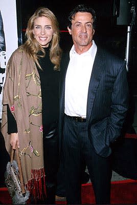 Jennifer Flavin and husband Sylvester Stallone at the Mann's Bruin Theater premiere of Warner Brothers' Get Carter