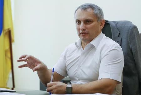 Ukrainian Cyber Police Chief Serhiy Demedyuk speaks during an interview with Reuters in Kiev, Ukraine June 23, 2017. Picture taken June 23, 2017. REUTERS/Valentyn Ogirenko