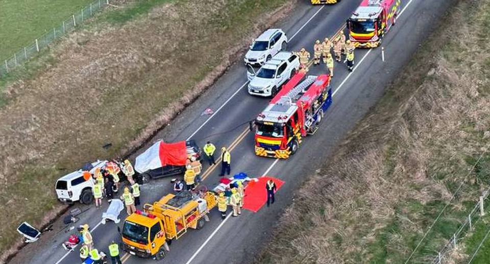 A view of the crash is seen at Otago. 