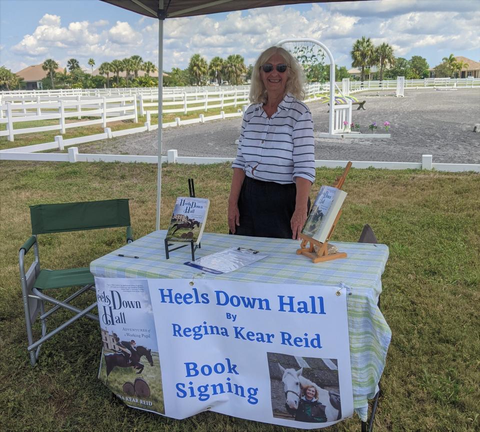 Regina Kear Reid of Cocoa, former director of equine studies at Pace University in New York, is the author of "Heels Down Hall," a fictionalized account of her experiences at a riding school in England in the 1960s.