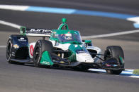 Callum Ilott, of England, drives during practice for the IndyCar auto race at Indianapolis Motor Speedway in Indianapolis, Friday, May 13, 2022. (AP Photo/Michael Conroy)