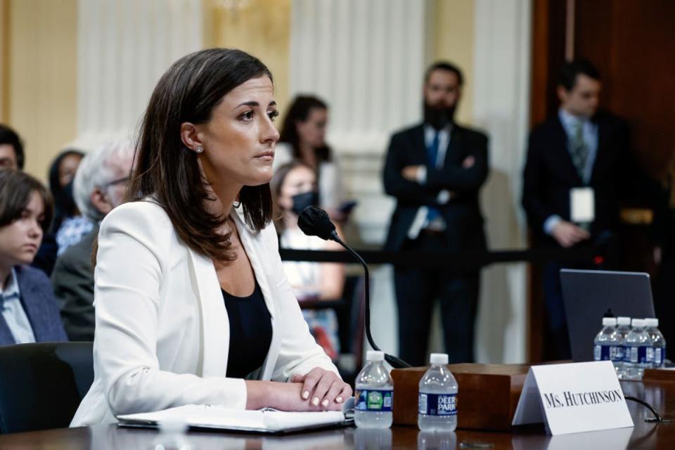 Cassidy Hutchinson testifies to the Jan 6 committee (Getty Images)