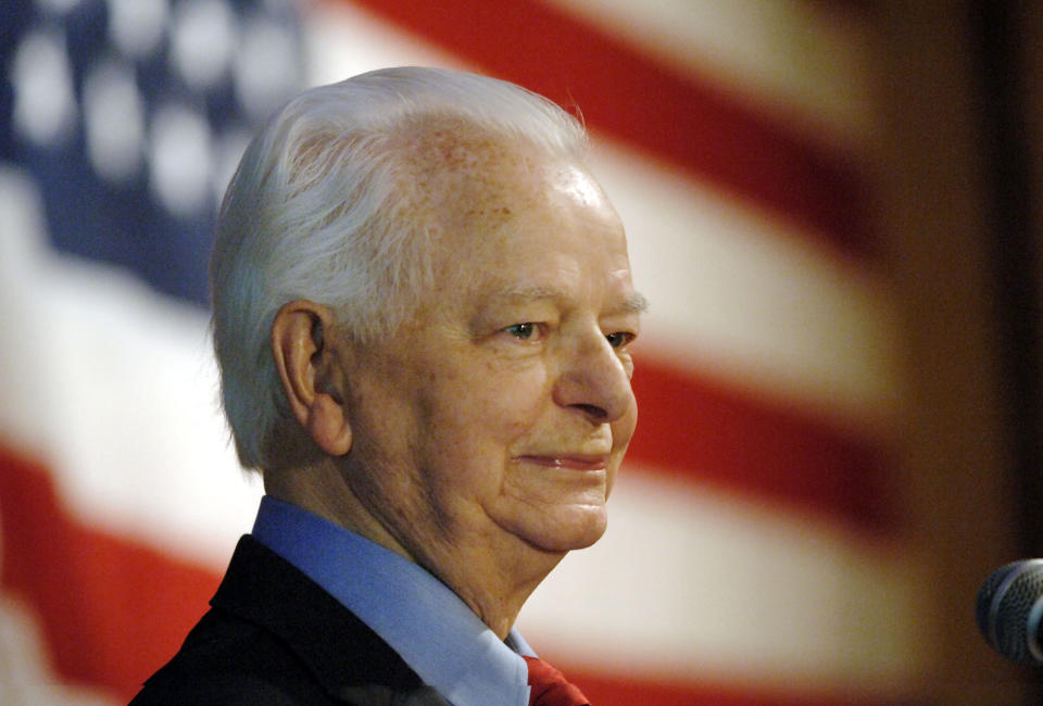 Robert C. Byrd was the longest-serving senator in U.S. history before he passed away in 2010. However, before Byrd's long and highly regarded political career, he was a leader of the Ku Klux Klan in West Virginia. <br> <br> There is at least <a href="http://www.harcoboe.com/robertcbyrdhighschool/" target="_blank">one high school named after Robert Byrd</a> in Clarksburg, W.Va. There are also buildings and centers named after Byrd at academic institutions like <a href="https://musom.marshall.edu/facilities/byrd-biotech-center.asp" target="_blank">Marshall University</a>, <a href="http://home.hsc.wvu.edu/" target="_blank">West Virginia University</a>, <a href="http://www.shepherd.edu/university/tour/buildings/byrd_center.html" target="_blank">Shepherd University</a>, the <a href="http://www.ucwv.edu/uploadedFiles/University_of_Charleston/Visiting_Campus/uc_campus_map.pdf" target="_blank">University of Charleston</a>, and <a href="http://www.wju.edu/about/history/bldgs/byrd.asp" target="_blank">Wheeling Jesuit University</a>.  <br> <br> Byrd started a local chapter of the KKK during the early 1940s and soon became its leader. While it is unclear how long Byrd was a member of the Klan, by the time he ran for Congress in 1952, <a href="http://www.washingtonpost.com/wp-dyn/content/article/2005/06/18/AR2005061801105_pf.html" target="_blank">he had publicly renounced his involvement with the organization</a>. According to CNN, Byrd later called his involvement with the KKK "<a href="http://www.cnn.com/2009/POLITICS/11/18/robert.byrd.congress.record/index.html?eref=rss_politics" target="_blank">the most egregious mistake I've ever made</a>." <br> <br> While as a legislator <a href="http://www.nytimes.com/2010/06/29/us/politics/29byrd.html?pagewanted=all" target="_blank">Byrd initially filibustered against the Civil Rights Act of 1964</a>, he later earned <a href="http://www.naacp.org/press/entry/naacp-mourns-the-passing-of-u.s.-senator-robert-byrd" target="_blank">high marks from organizations like the NAACP</a>.  