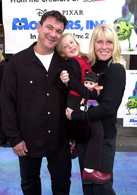 Mary Gibbs with her parents at the Hollywood premiere of Monsters, Inc.