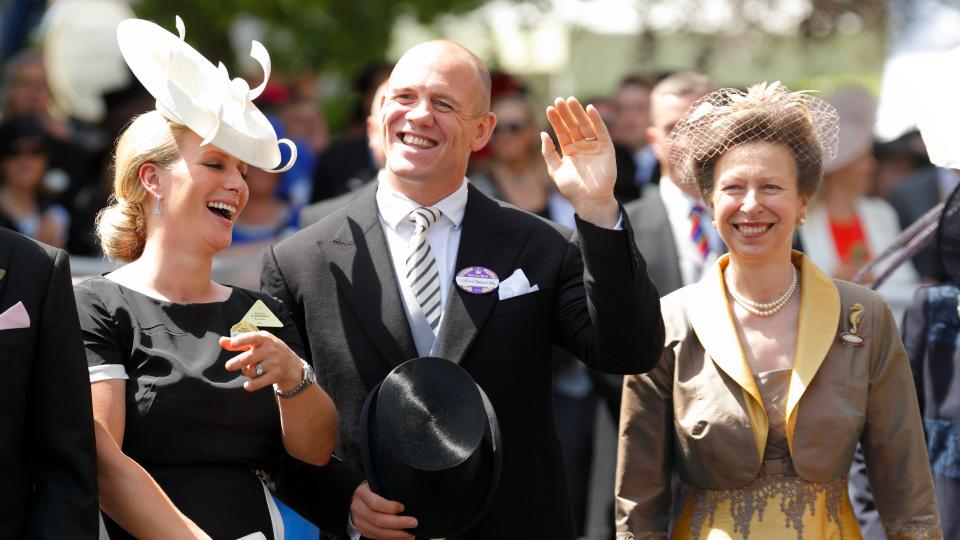 Princess Anne with Mike and Zara Tindall