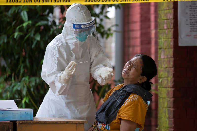 Quarantine centre amid COVID-19 in Yangon