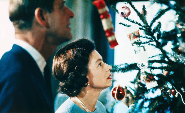 Bettmann/Getty Prince Philip and Queen Elizabeth at Christmas