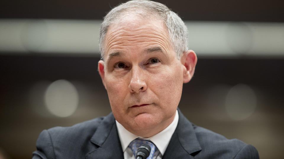 Then-Environmental Protection Agency Administrator Scott Pruitt appears on Capitol Hill in Washington in 2018.(Andrew Harnik/AP)