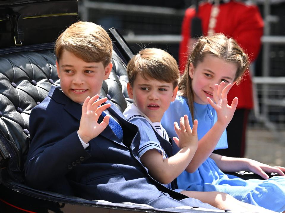 George, Charlotte and Louis at Trooping the Colour