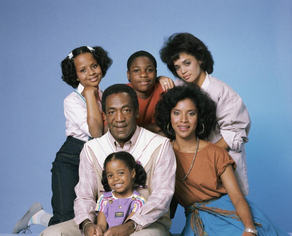 The cast of &ldquo;The Cosby Show&rdquo; for season 1: (clockwise from top left) Tempestt Bledsoe as Vanessa Huxtable, Malcolm-Jamal Warner as Theodore "Theo" Huxtable, Lisa Bonet as Denise Huxtable, Phylicia Rashad as Clair Hanks Huxtable, Keshia Knight Pulliam as Rudy Huxtable, (center) Bill Cosby as Dr. Heathcliff "Cliff" Huxtable. (Photo: NBC via Getty Images)