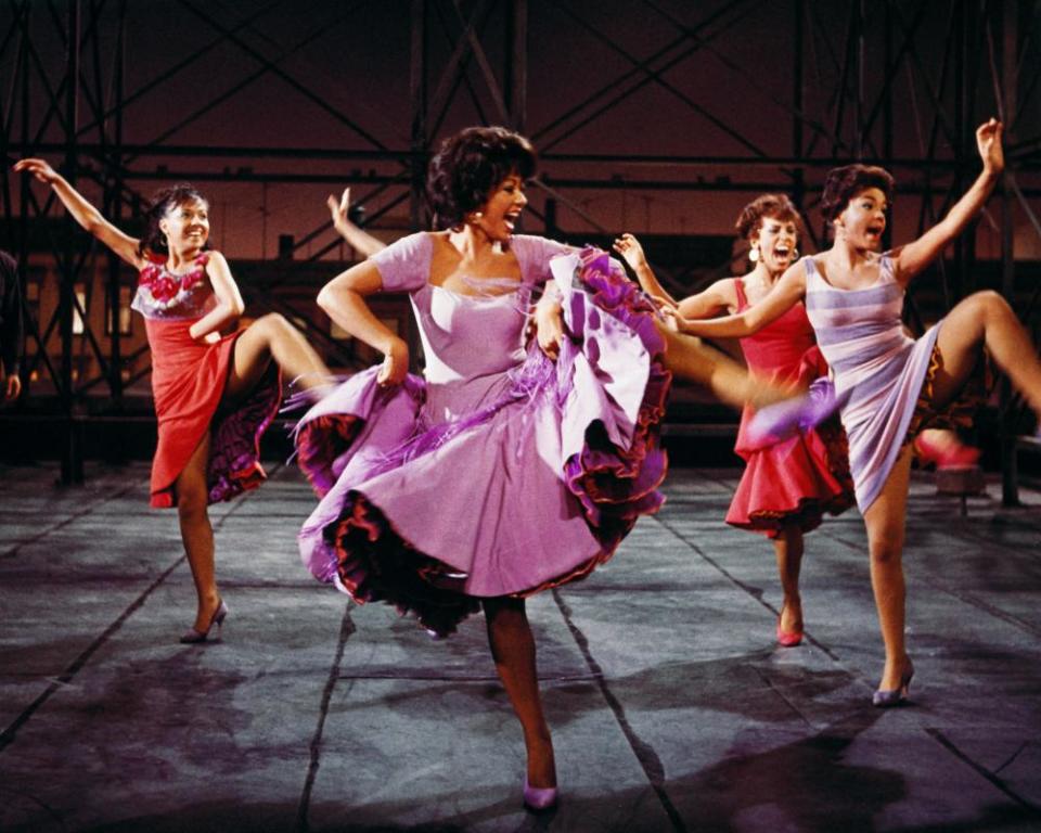 Rita Moreno, centre, in the 1961 film adaptation of West Side Story.