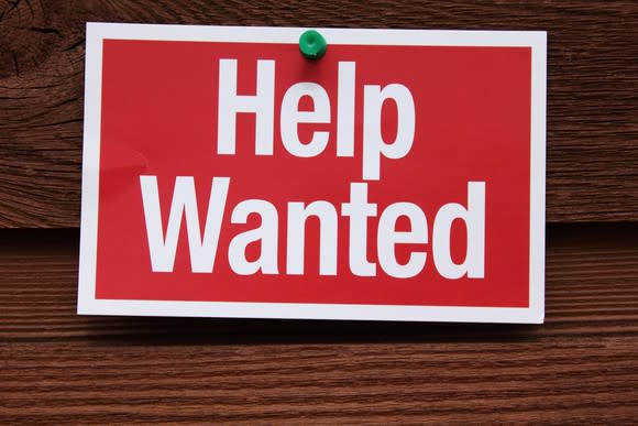 a help wanted sign