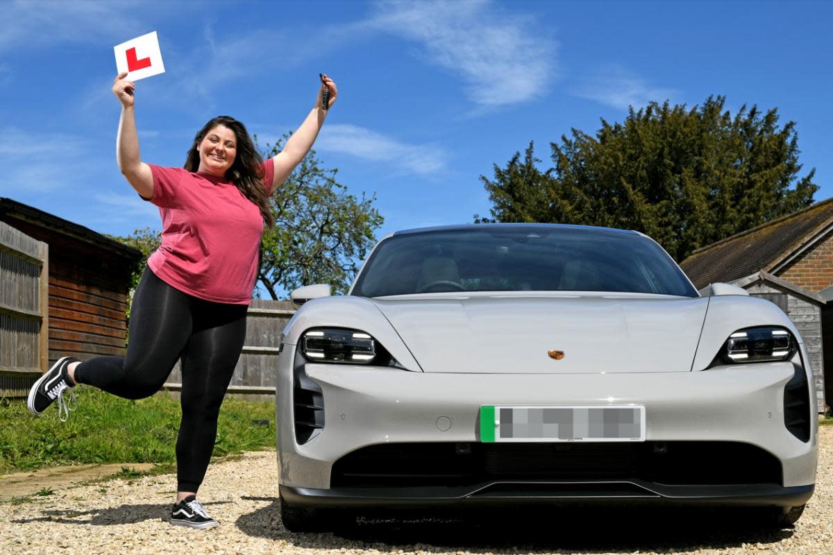 Phoebe Kneller, 23, of Salisbury, won a £100k Porsche before even passing her first driving test. <i>(Image: Omaze)</i>