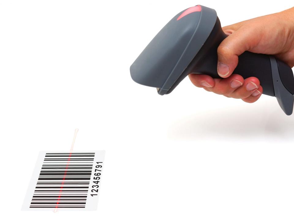 A barcode scanner.
