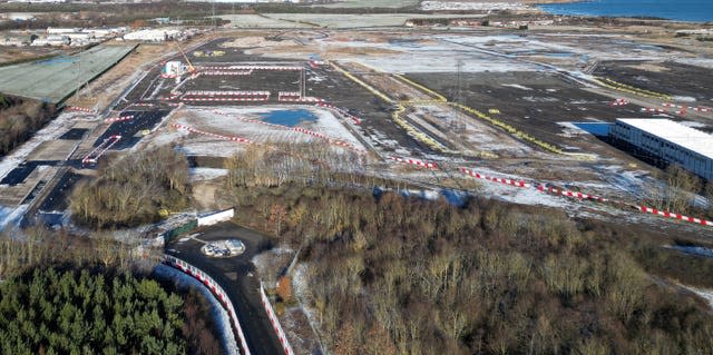 The site in Blyth, Northumberland, where Britishvolt had plans to build a gigafactory to make batteries