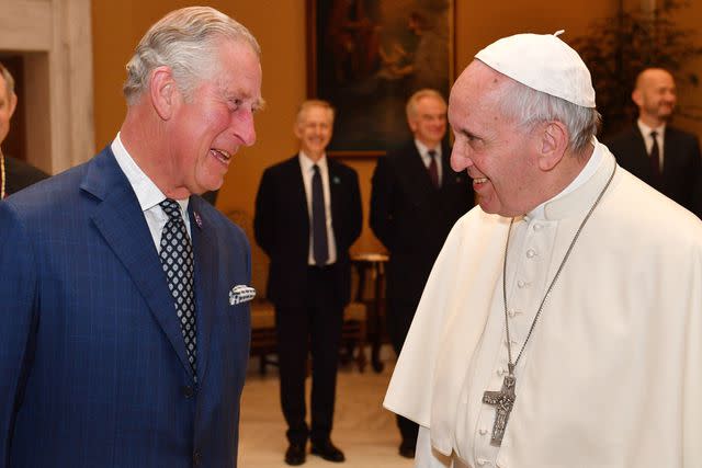 Tim Rooke - Pool/Getty Pope Francis meets with Prince Charles at Vatican City in 2017