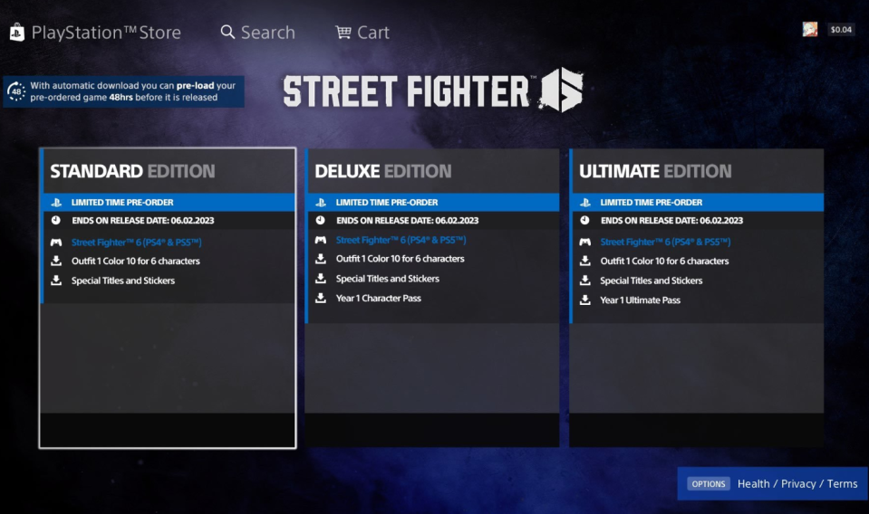 Las diferentes ediciones de Street Fighter 6