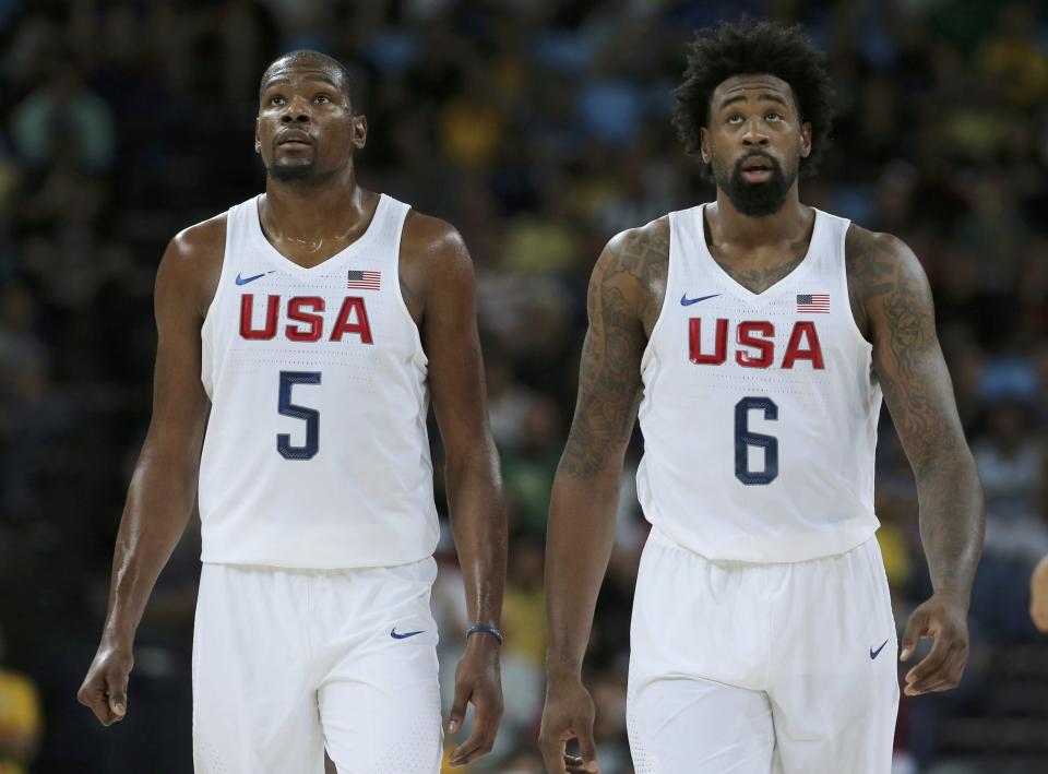 Kevin Durant first became friends with DeAndre Jordan when he tried to recruit him to Texas. (Reuters)